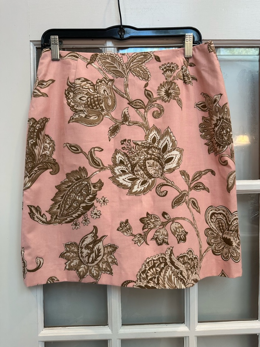Melly M Y2K Cotton Chic Blush Pink Floral Print A-Line Skirt Size 6